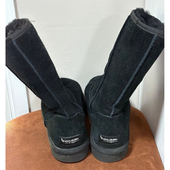 KOOLABURRA BY UGG SUEDE MID-CALF BLACK WINTER BOOTS WOMENS SIZE 9 - Picture 5 of 8